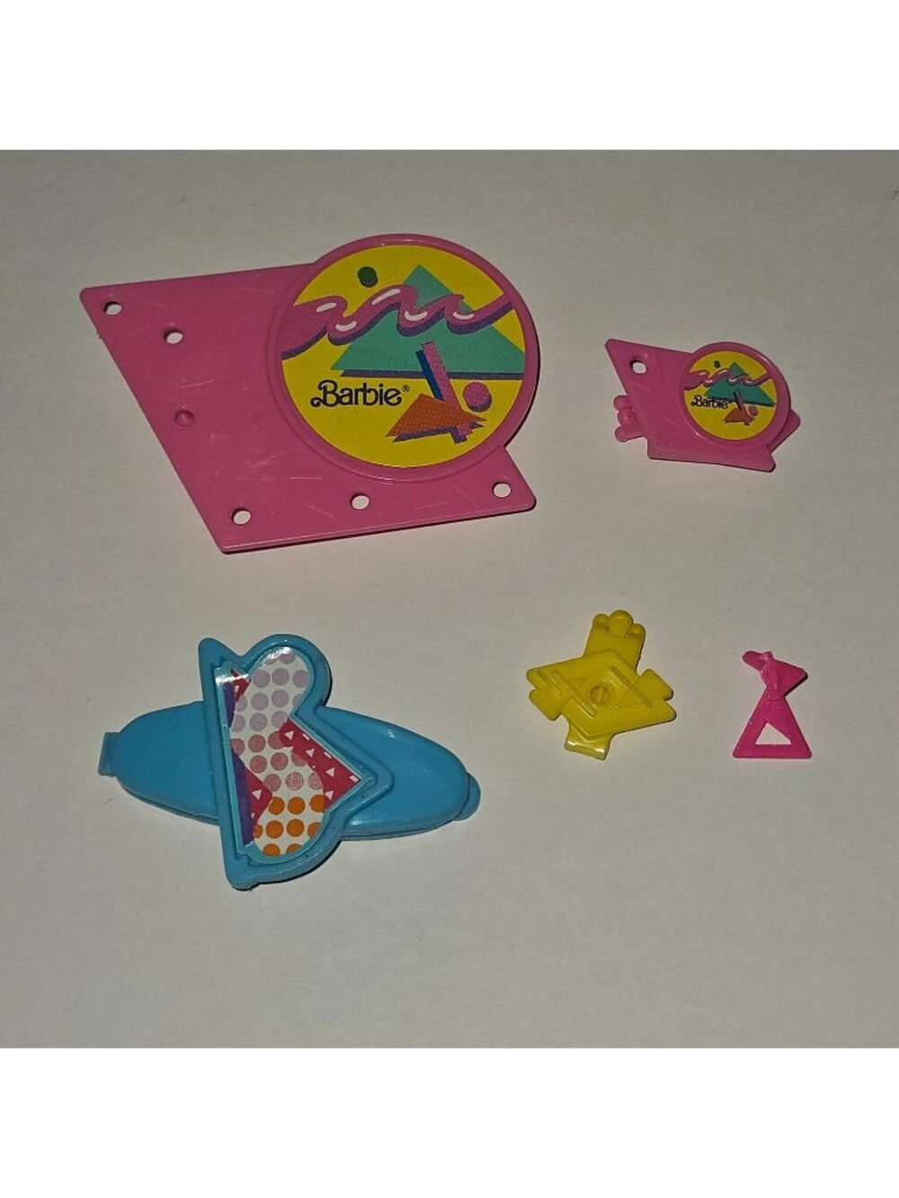 VTG Pink Barbie Style Magic Hair Charm Barrettes Child/Doll Size Mixed Lot 1988